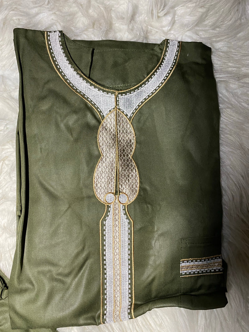 Men’s Set 829 - 3pc Classic Man Embroidered Set - Afrocentric Boutique