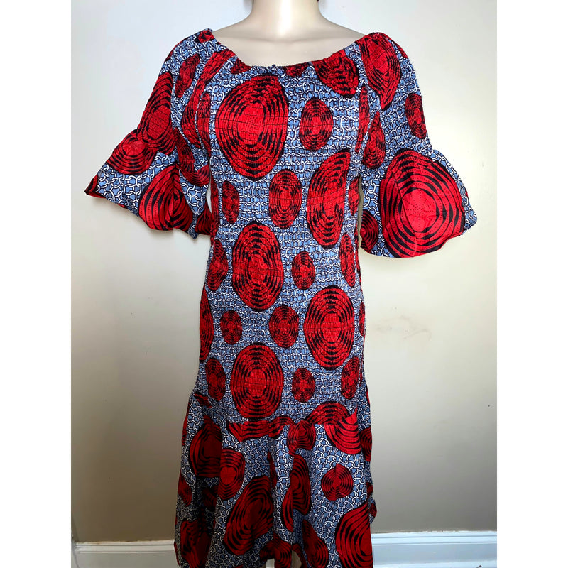 Dress - Chinch Body Dress with matching head wrap Collection - Afrocentric Boutique