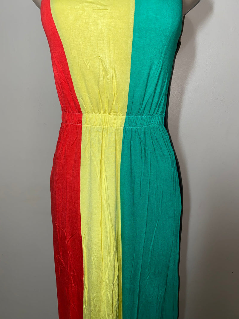 Rasta Dress- Rasta Girl chinch waist maxi dress -Plus Free Size - Afrocentric Boutique