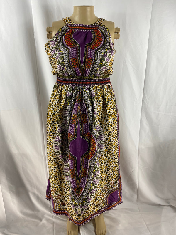 Dashiki & Cheetah Print Dress