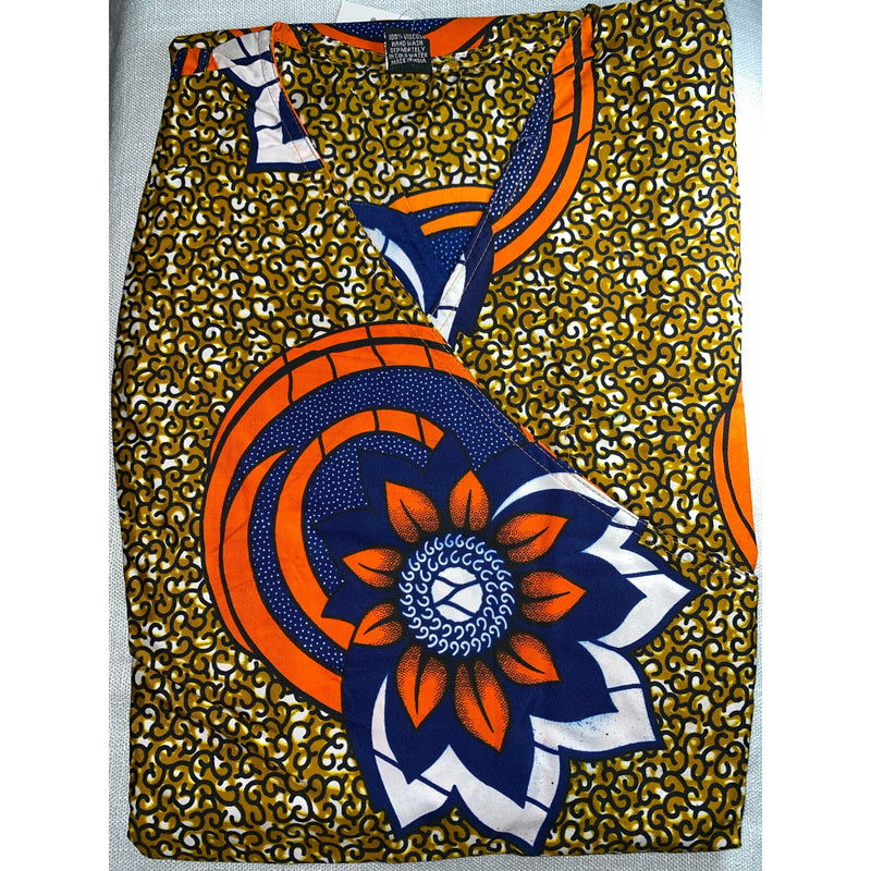 Wrap Dress - African print Wrap dress with matching head wraps and purse