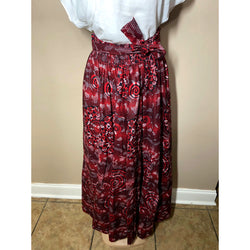 Maxi Skirt - Red Beauty Maxi Skirt with Matching Headwrap