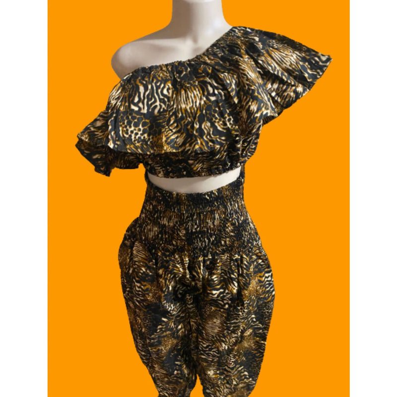 Walk on the wild side - 3Pc Pants set in Cheetah Print - Afrocentric Boutique