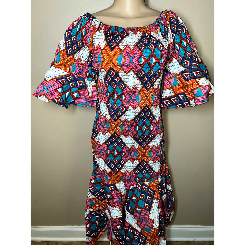 Dress - Chinch Body Dress with matching head wrap Collection - Afrocentric Boutique