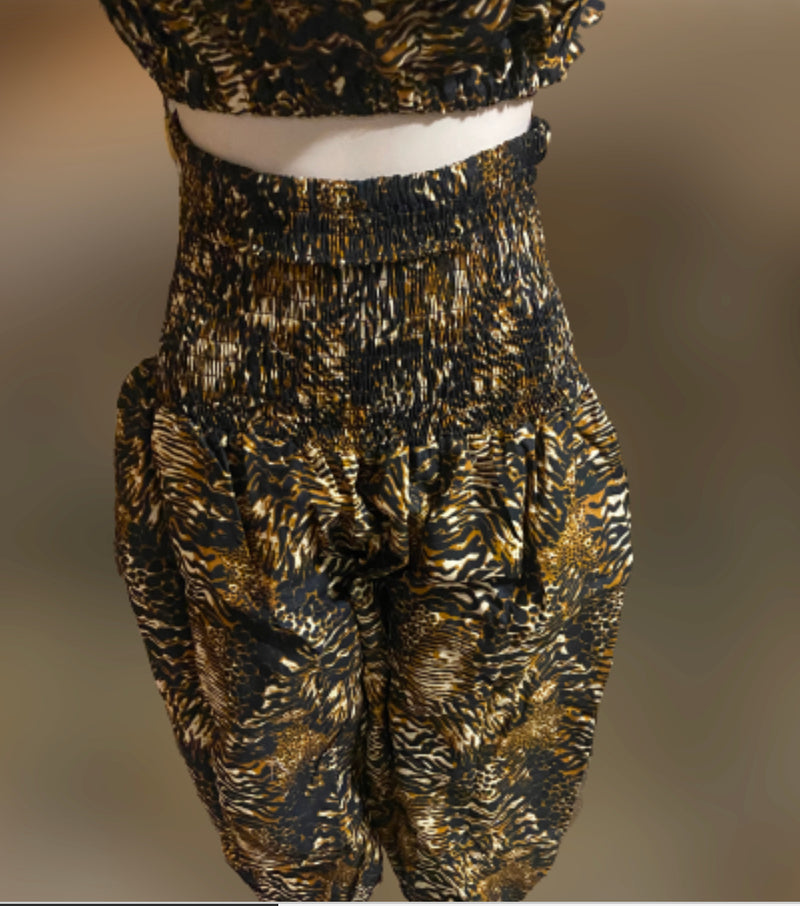 Walk on the wild side - 3Pc Pants set in Cheetah Print - Afrocentric Boutique