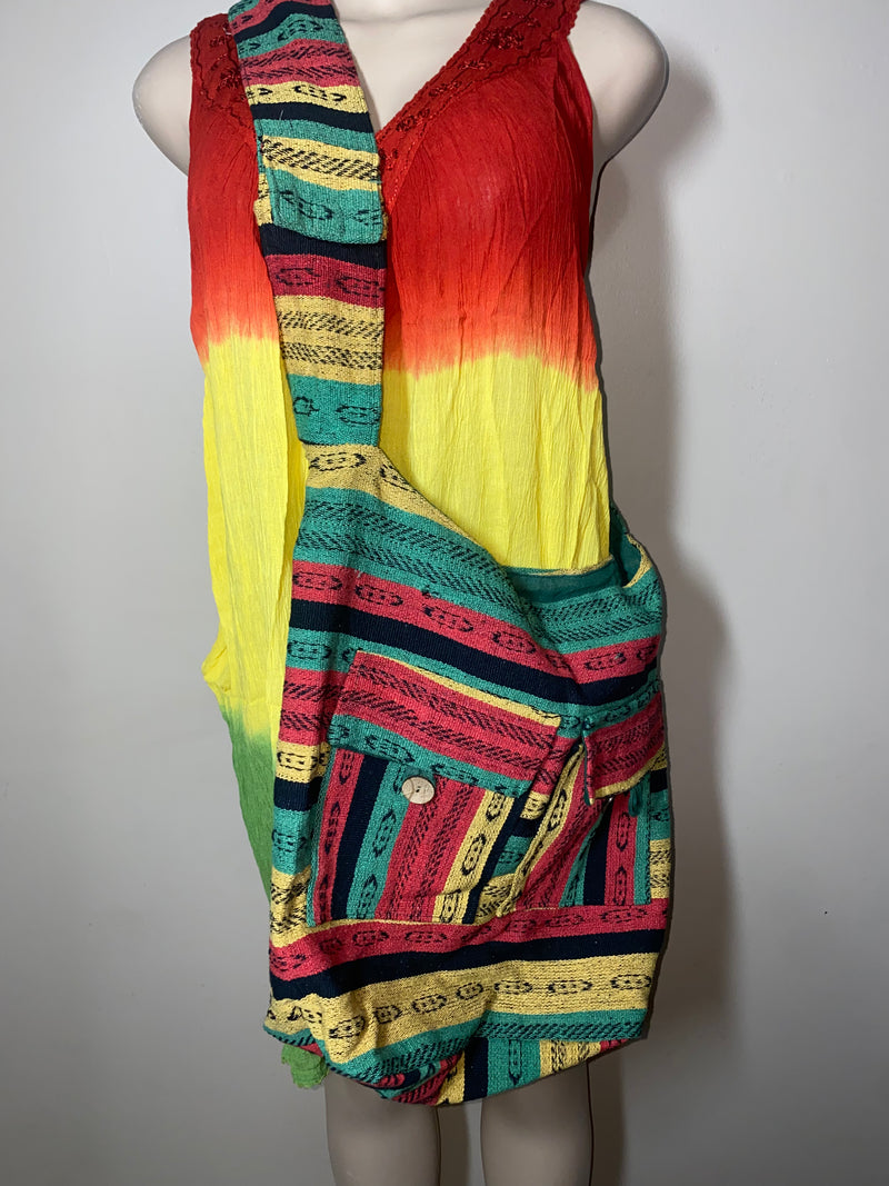 Handbag/Tote- Large Rasta Festival Tote/Purse