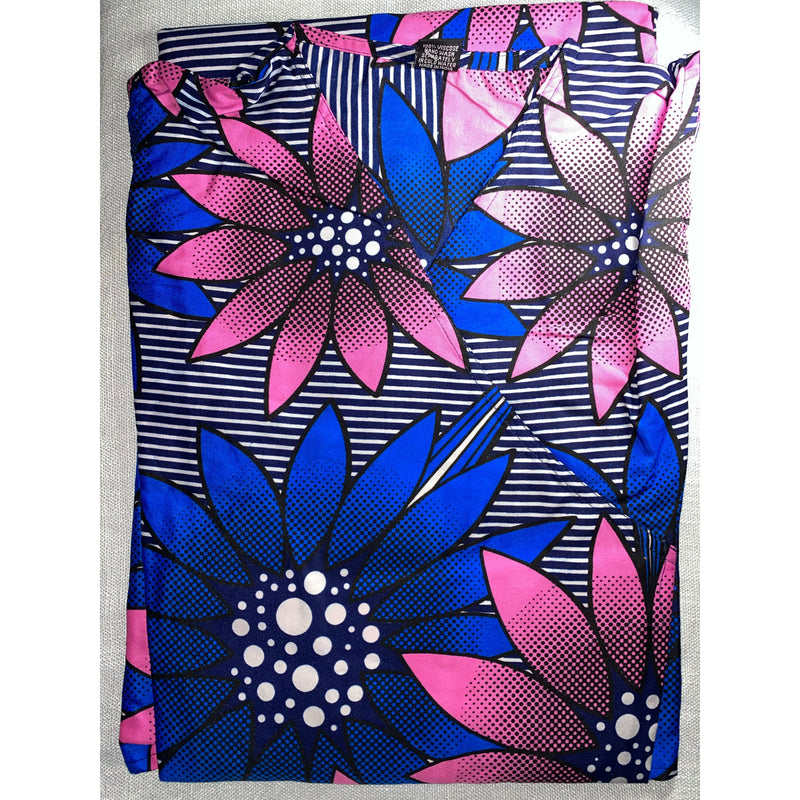 Wrap Dress - African print Wrap dress with matching head wraps and purse