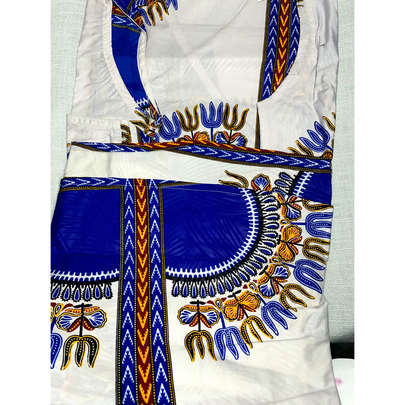 Wrap Dress - Dashiki Print Sleeveless Wrap Dress with matching Head Wraps