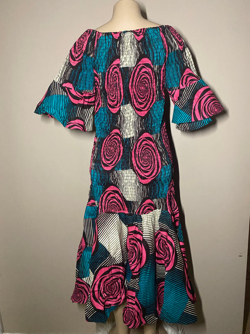 Dress - Chinch Body Dress with matching head wrap Collection - Afrocentric Boutique