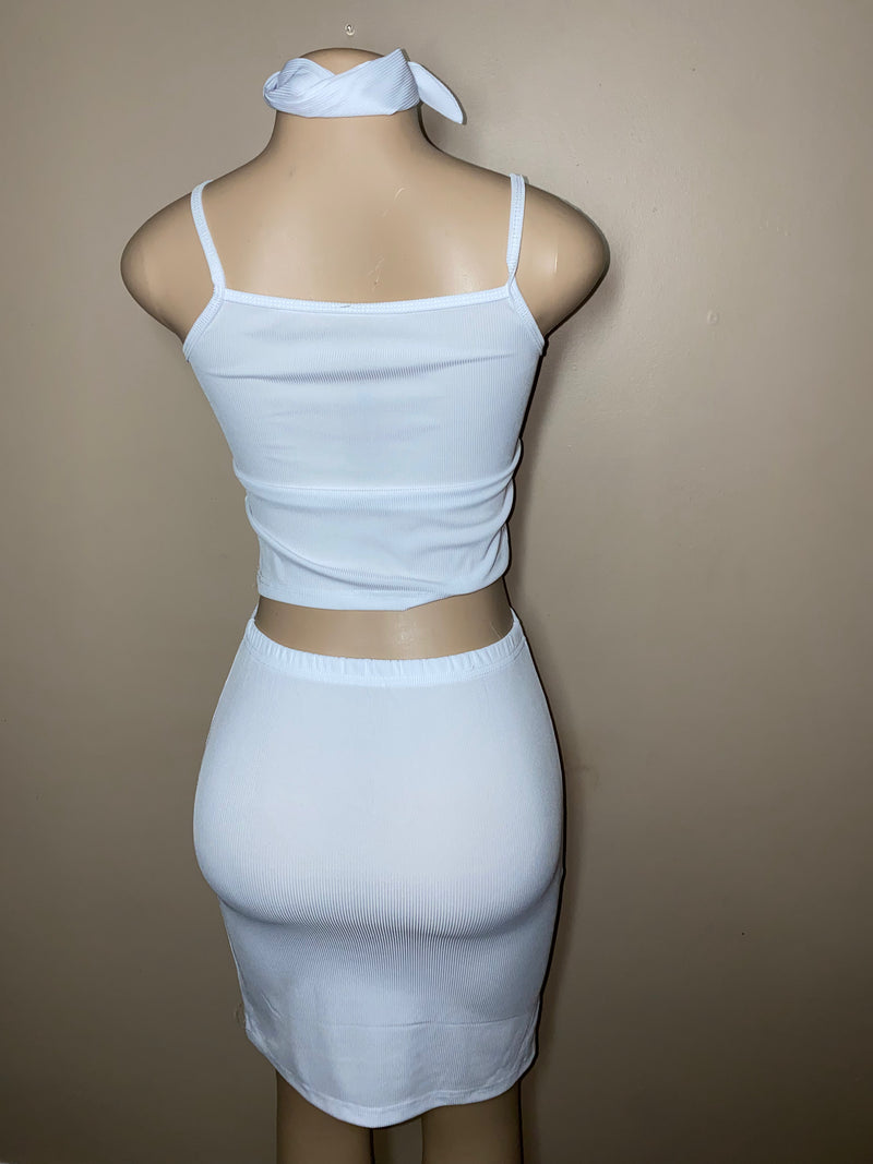 Dress- Bodycon- $20 Solid color skirt sets with matching hair tie -