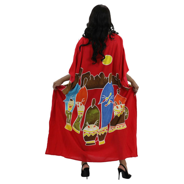 Kaftan - Family day out Print Kaftan with Matching Head Wrap
