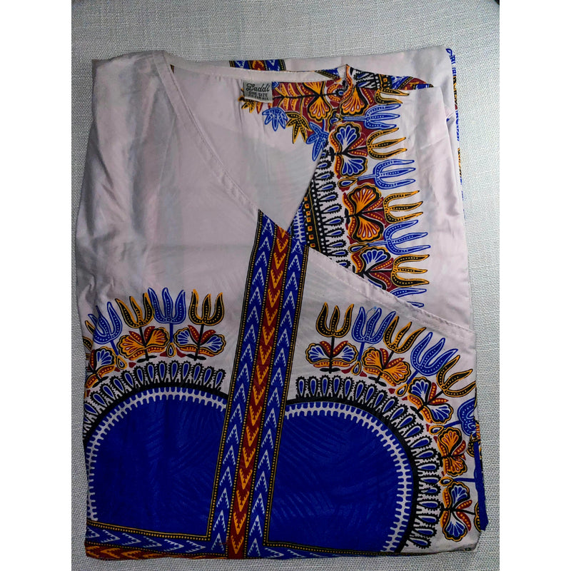 Wrap Dress - Dashiki Print Sleeveless Wrap Dress with matching Head Wraps