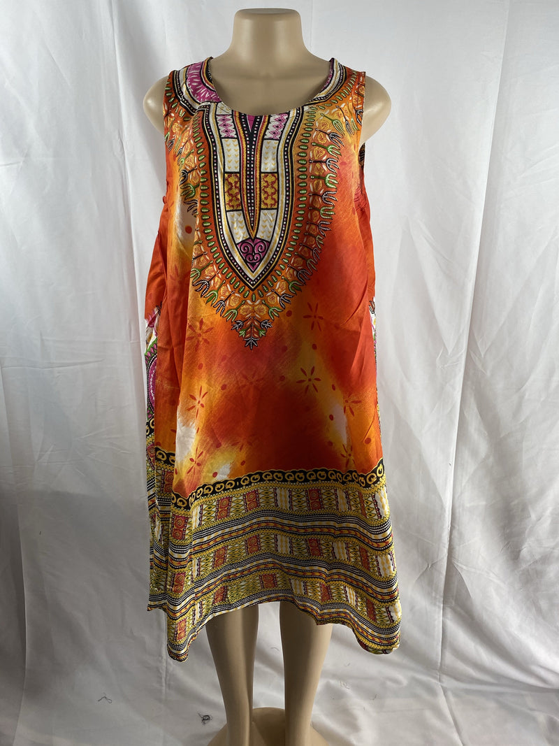 Dashiki print Umberella Dress - Afrocentric Boutique